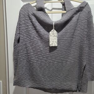 Honey Belle Charcoal Off-Shoulder Sweater